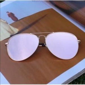 New Pink Mirror Aviator Sunglasses